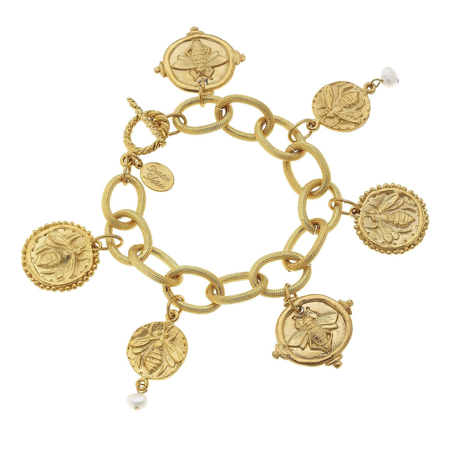 Bee Intaglio Charm Bracelet