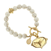 White Turquoise Longhorn Bracelet