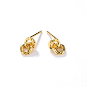 Gold Twisted Earrings