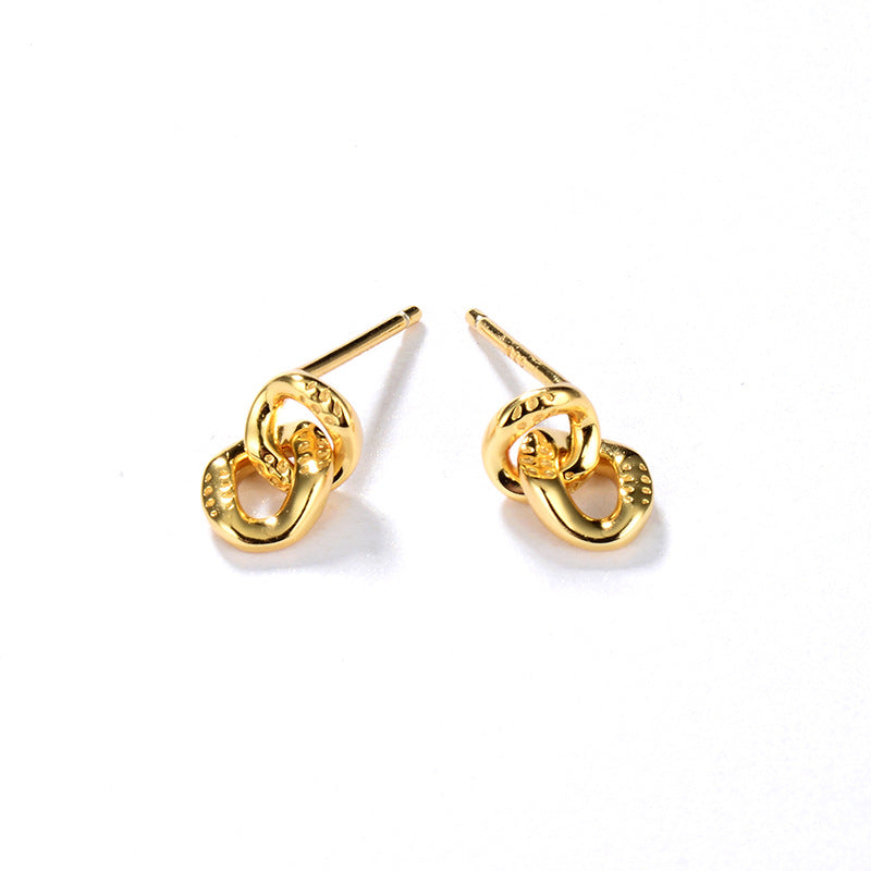 Gold Twisted Earrings