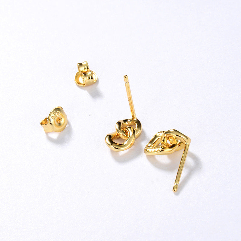 Gold Twisted Earrings