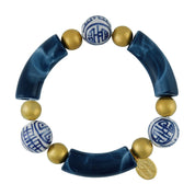 Navy Blue & White Charleston Bracelet III