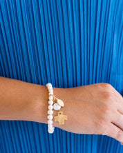 Pearl Cross Stretch Bracelet