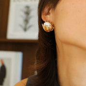 Baroque Flower Pearl Earrings