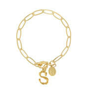 Bamboo Initial Bracelet