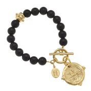 Equestrian Stone Toggle Bracelet