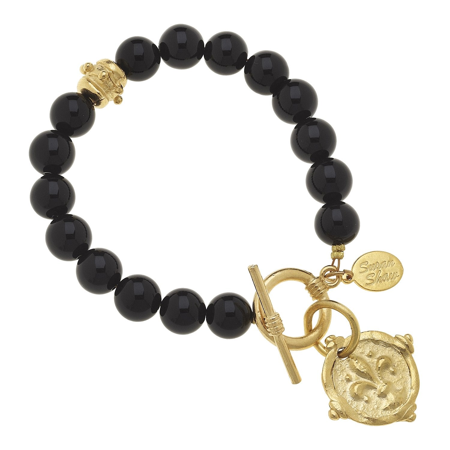 Fleur-De-Lis Stone Bracelet