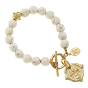 Fleur-De-Lis Stone Bracelet