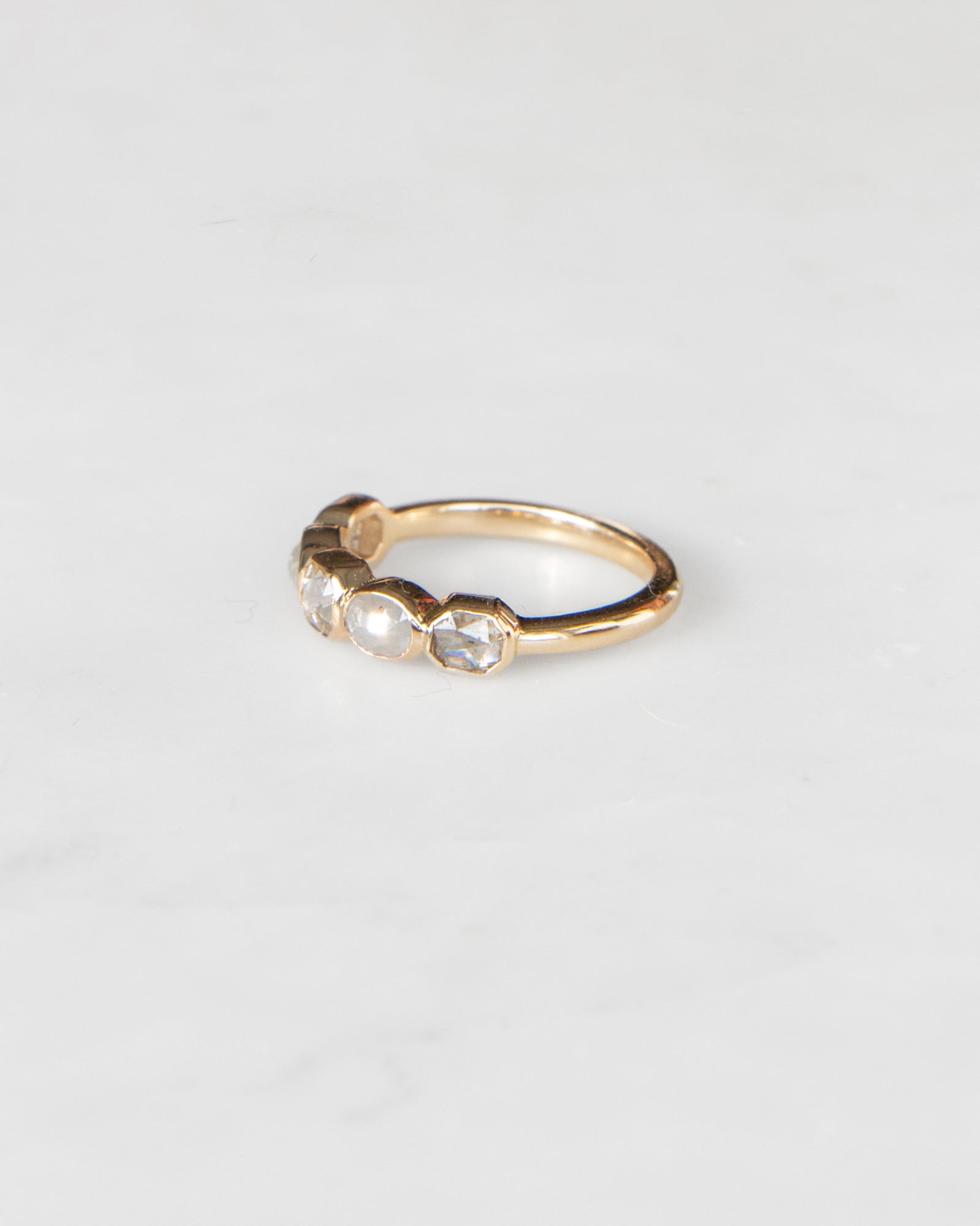 14K Frosted Stroll Moitié Ring