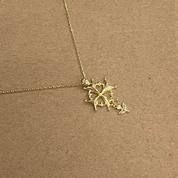 Huguenot Cross Pendant Gold Vermeil (US)