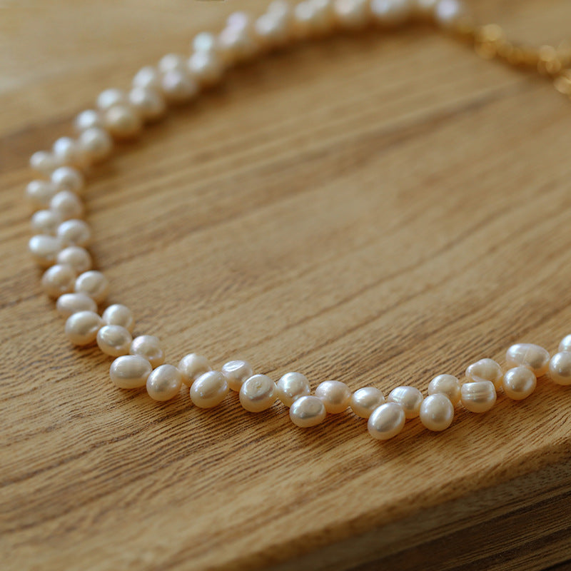 Freshwater Rice Pearl Strand Necklace