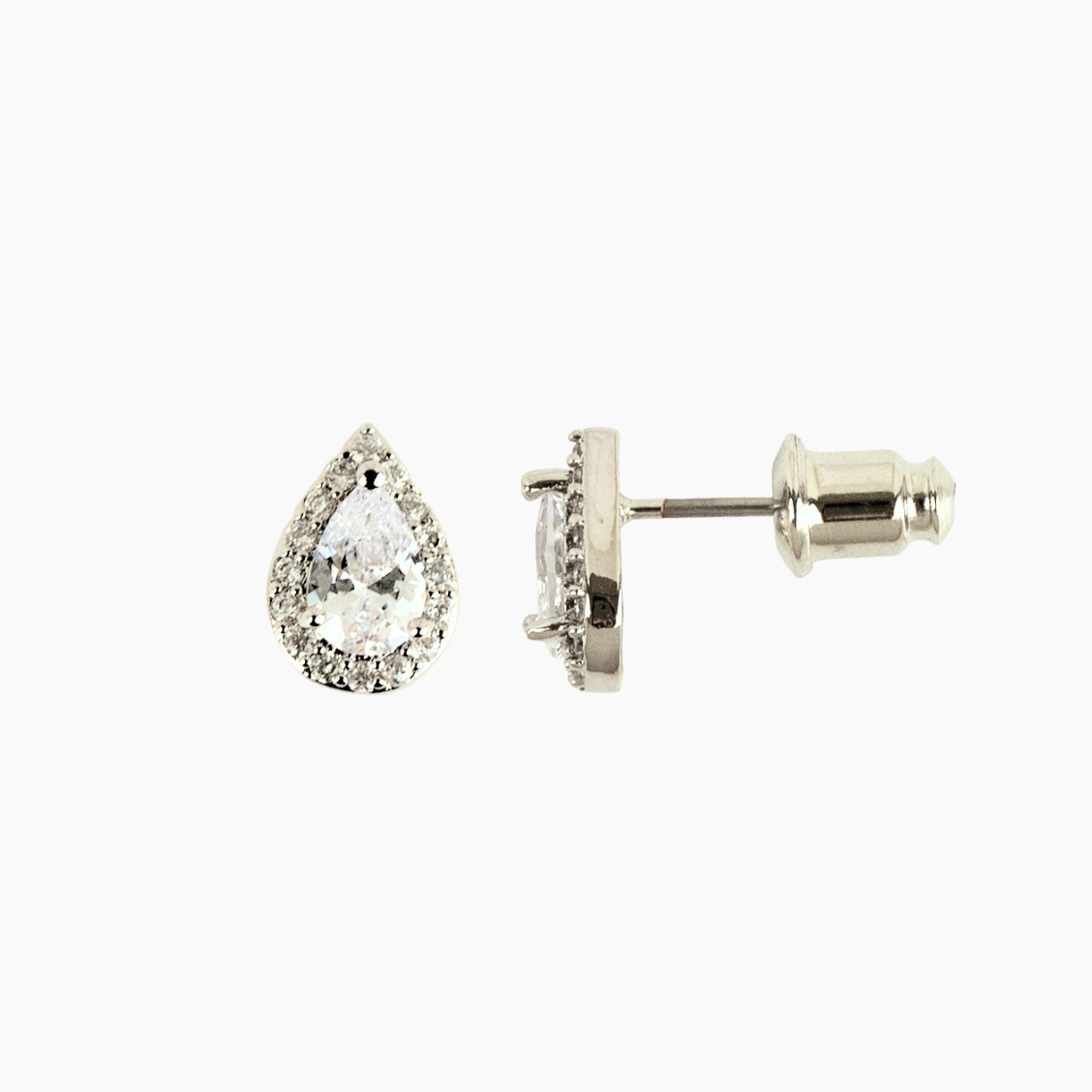 Teardrop Pave CZ Stud