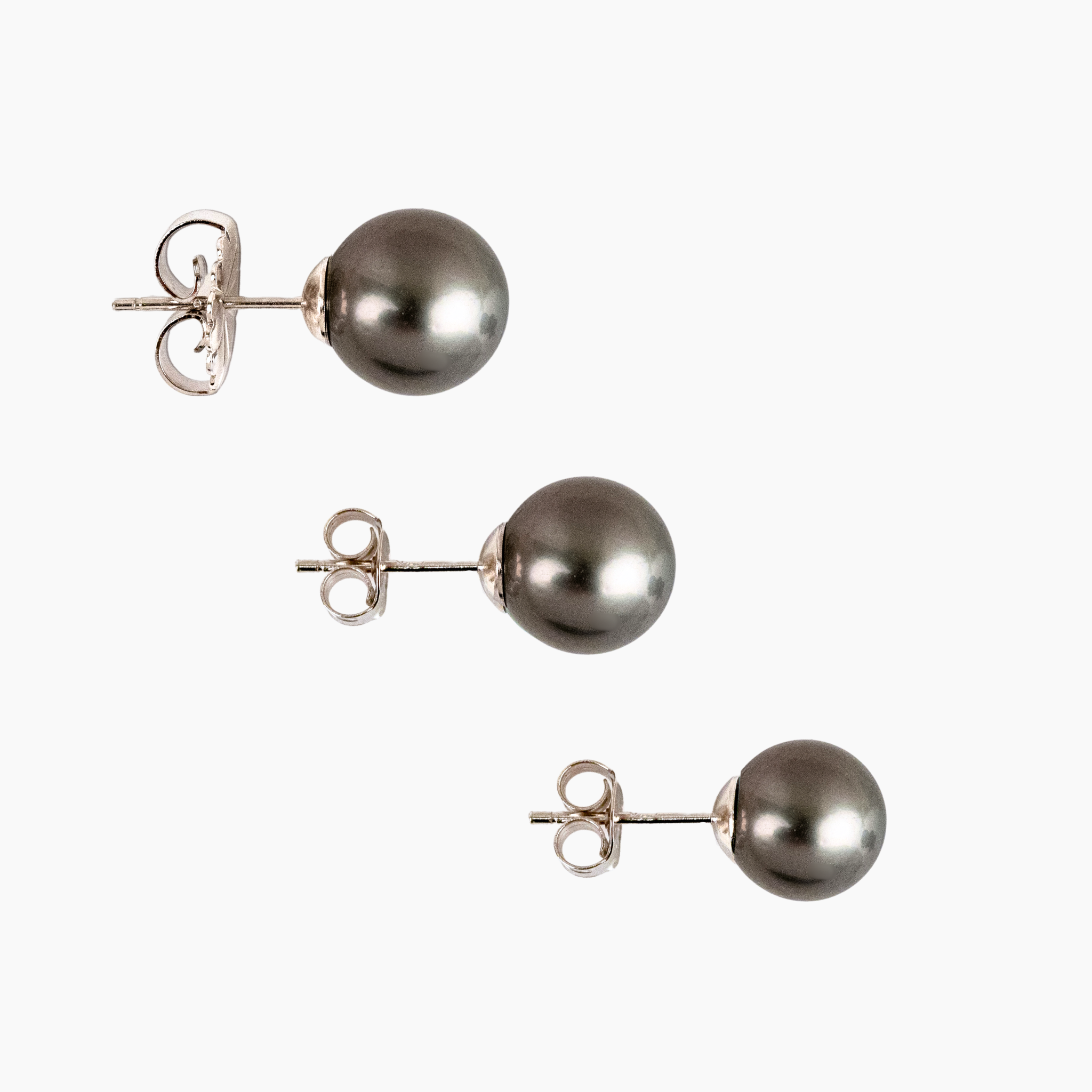 Tahitian Pearl Stud Earring Sterling Silver