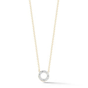 14kt Gold Mini Diamond Circle Necklace