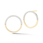 14kt Gold Medium Halfmoon Hoops