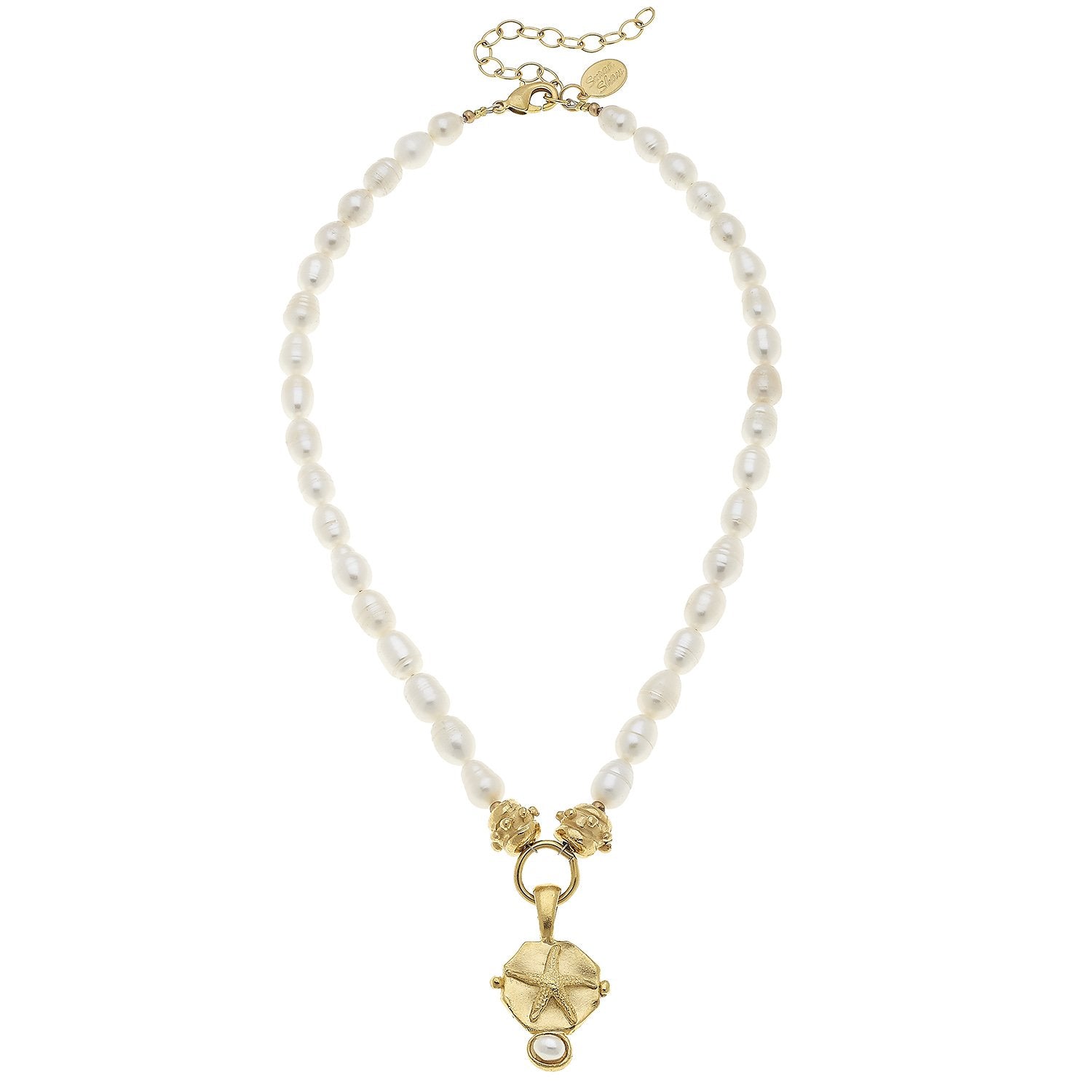 Gold Starfish Pearl Necklace