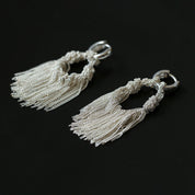 Silver Mini Chain Tassel Earrings