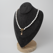 Freshwater Pearls Lock Pendant Necklace