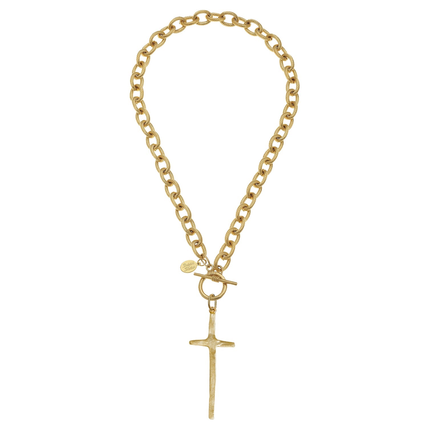 Tall Cross Toggle Necklace