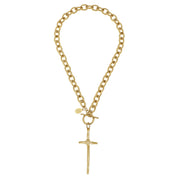 Tall Cross Toggle Necklace