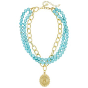 Jane Round Triple Strand Necklace