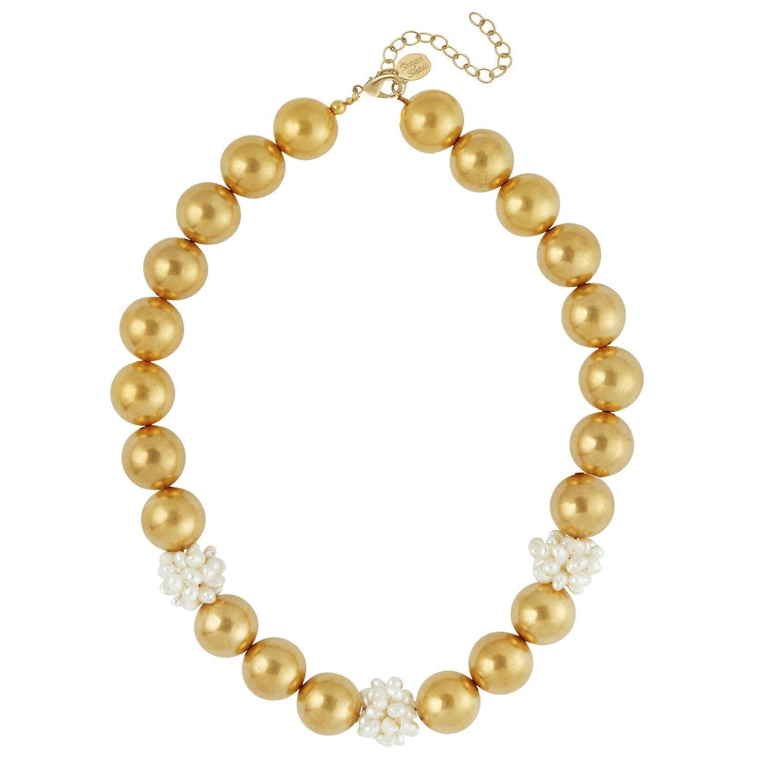 Pearl Cluster Margaret Necklace