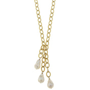 Long Baroque Pearl Chain Necklace