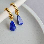 Three-Dimensional Blue Lapis Pendant & Earrings