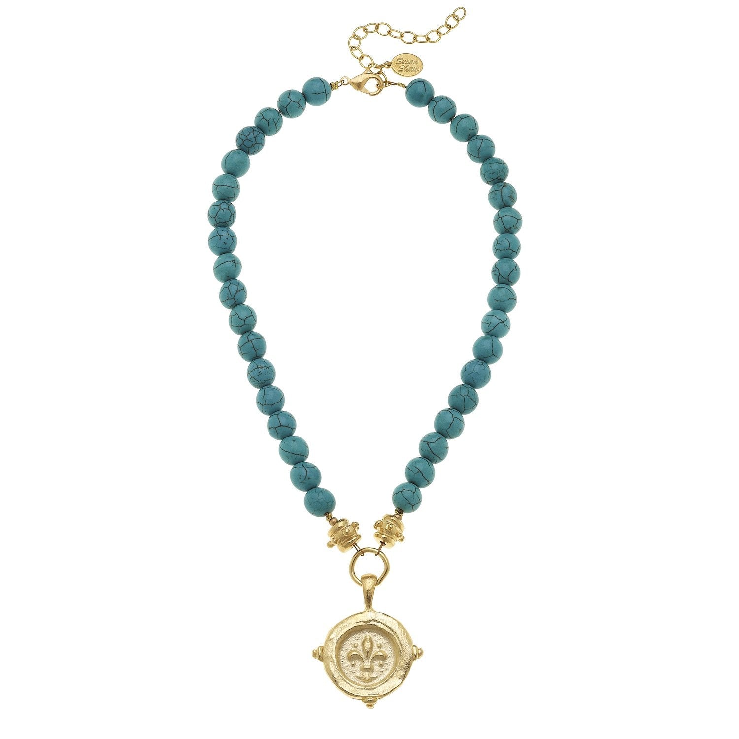 Fleur-De-Lis Stone Necklace