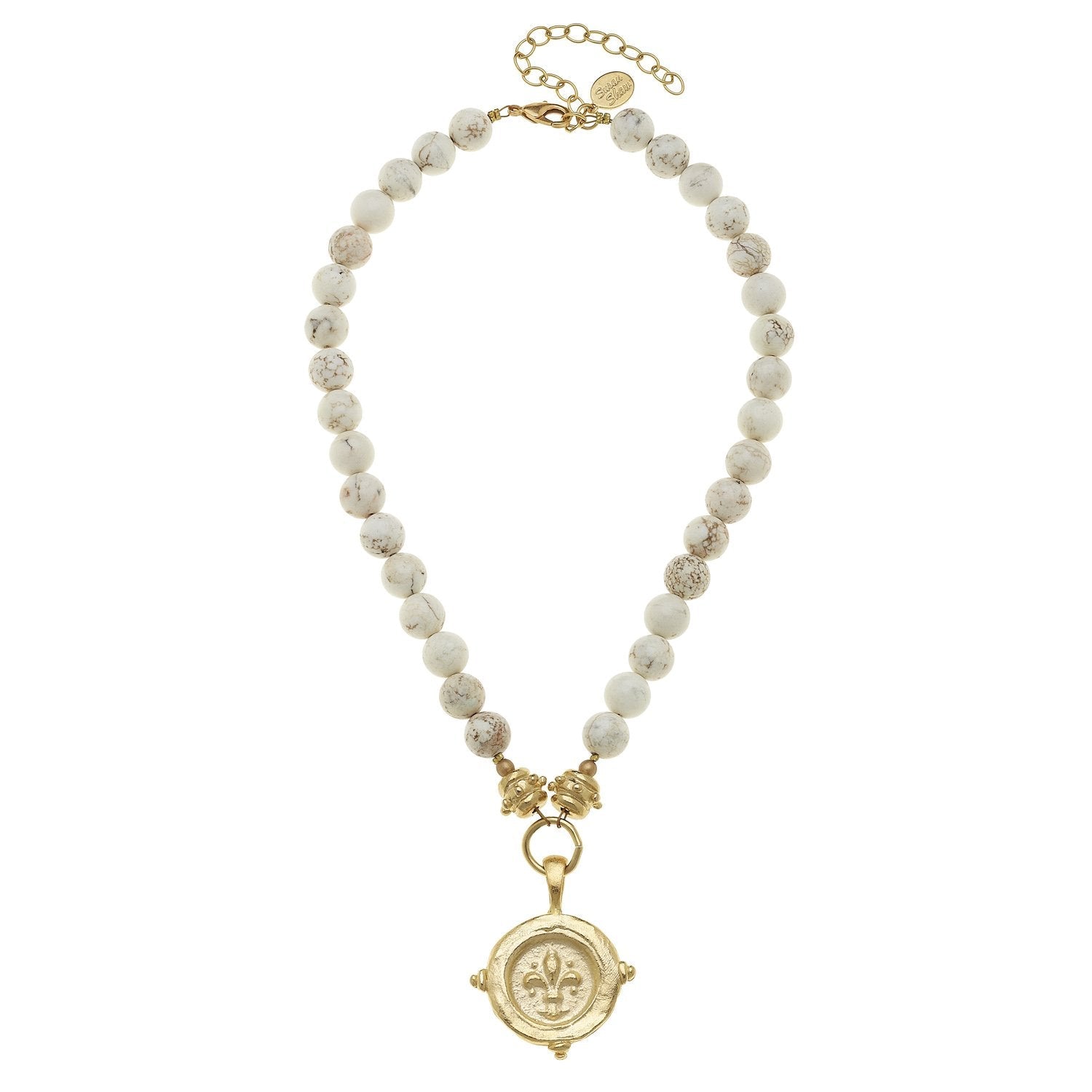 Fleur-De-Lis Stone Necklace