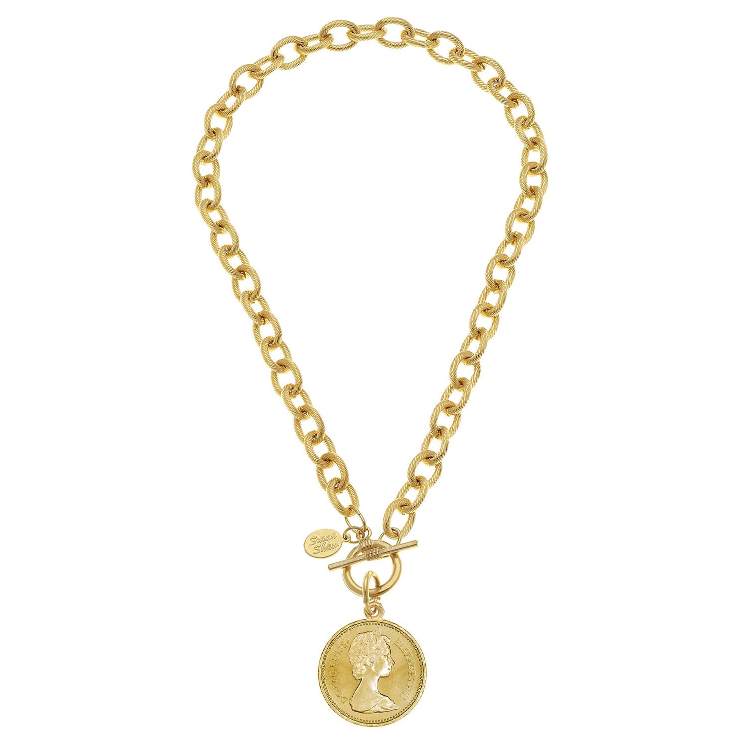 Queen Coin Toggle Necklace