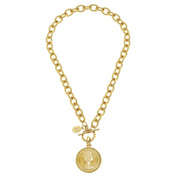 Queen Coin Toggle Necklace