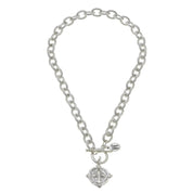 Fleur-De-Lis Intaglio Toggle Necklace