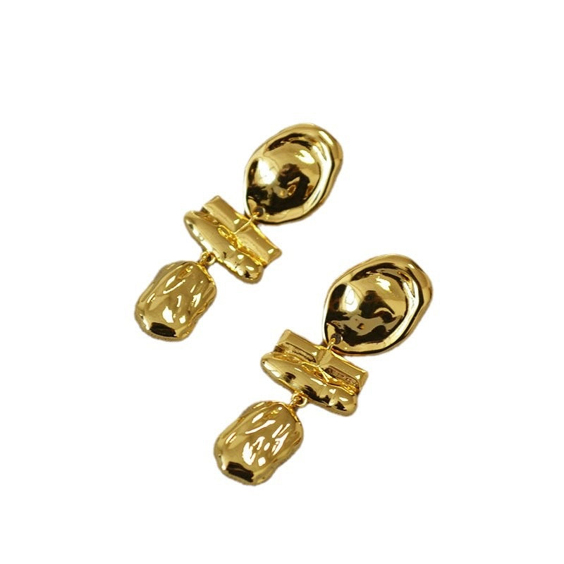 Gold Metallic Baroque Earrings