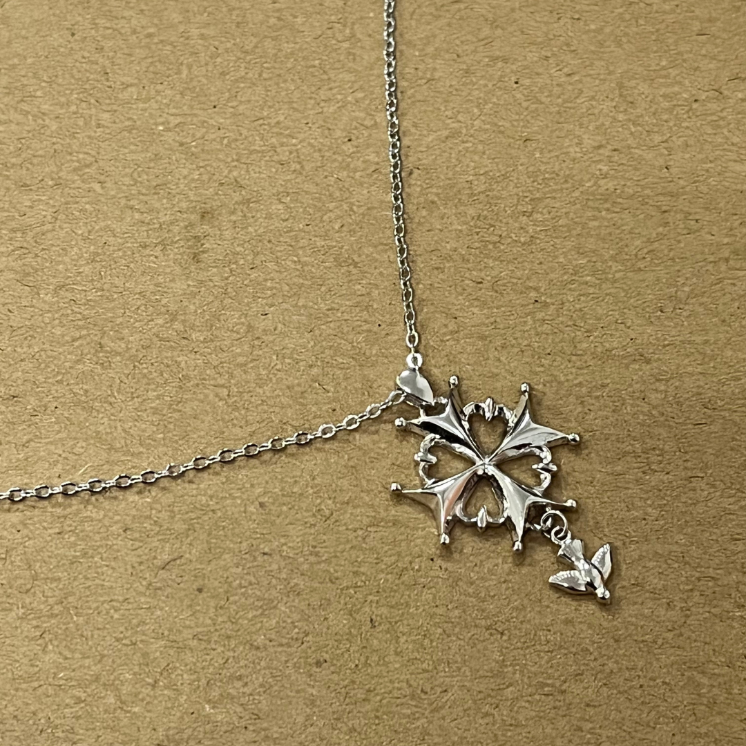 Huguenot Cross Necklace Sterling Silver