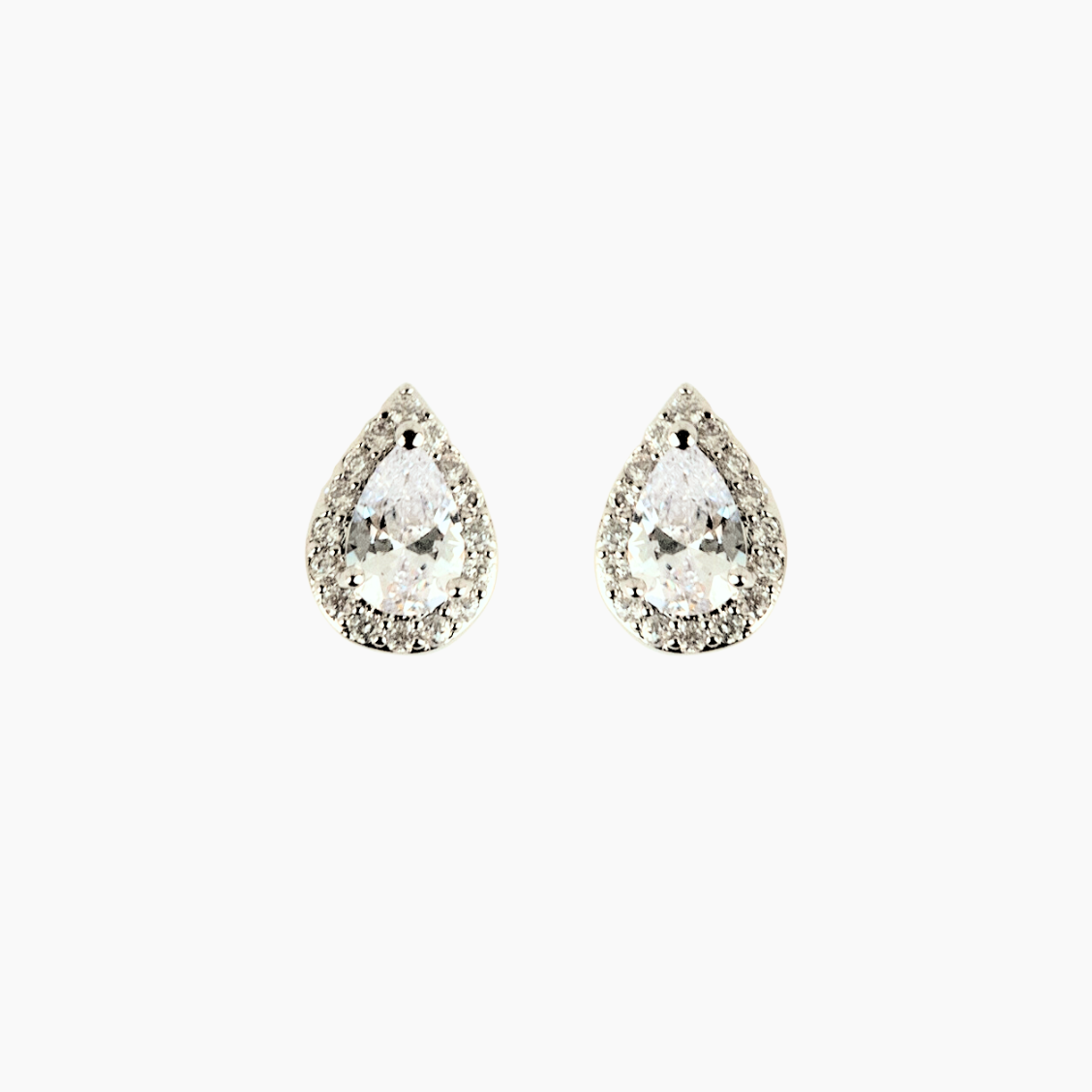 Teardrop Pave CZ Stud