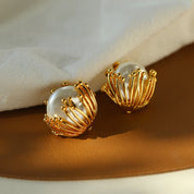 Baroque Flower Pearl Earrings