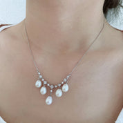 Teardrop Tassel Pearl Necklace