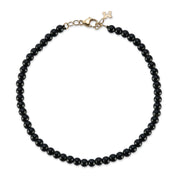 14kt 4mm Onyx Beaded Bracelet