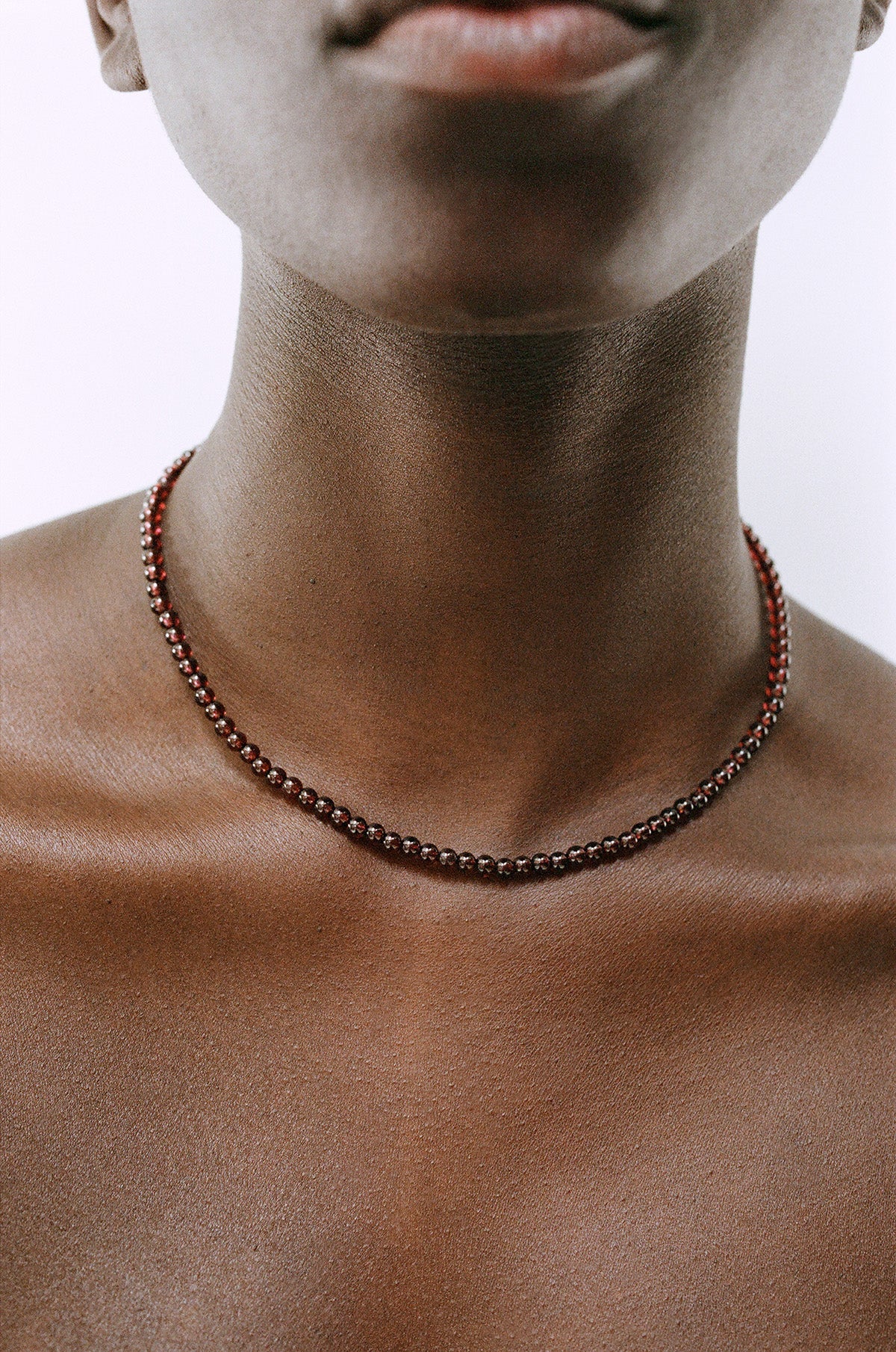 Petite Boule Collar in Garnet