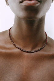 Petite Boule Collar in Garnet