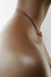 Petite Boule Collar in Garnet