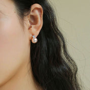 10mm Swarovsk Pearl Zirconia Stone Earrings