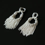 Silver Mini Chain Tassel Earrings