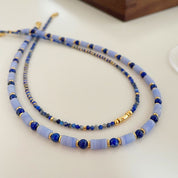 Blue Natural Lapis Beaded Gemstone Necklace (Purchase individually)