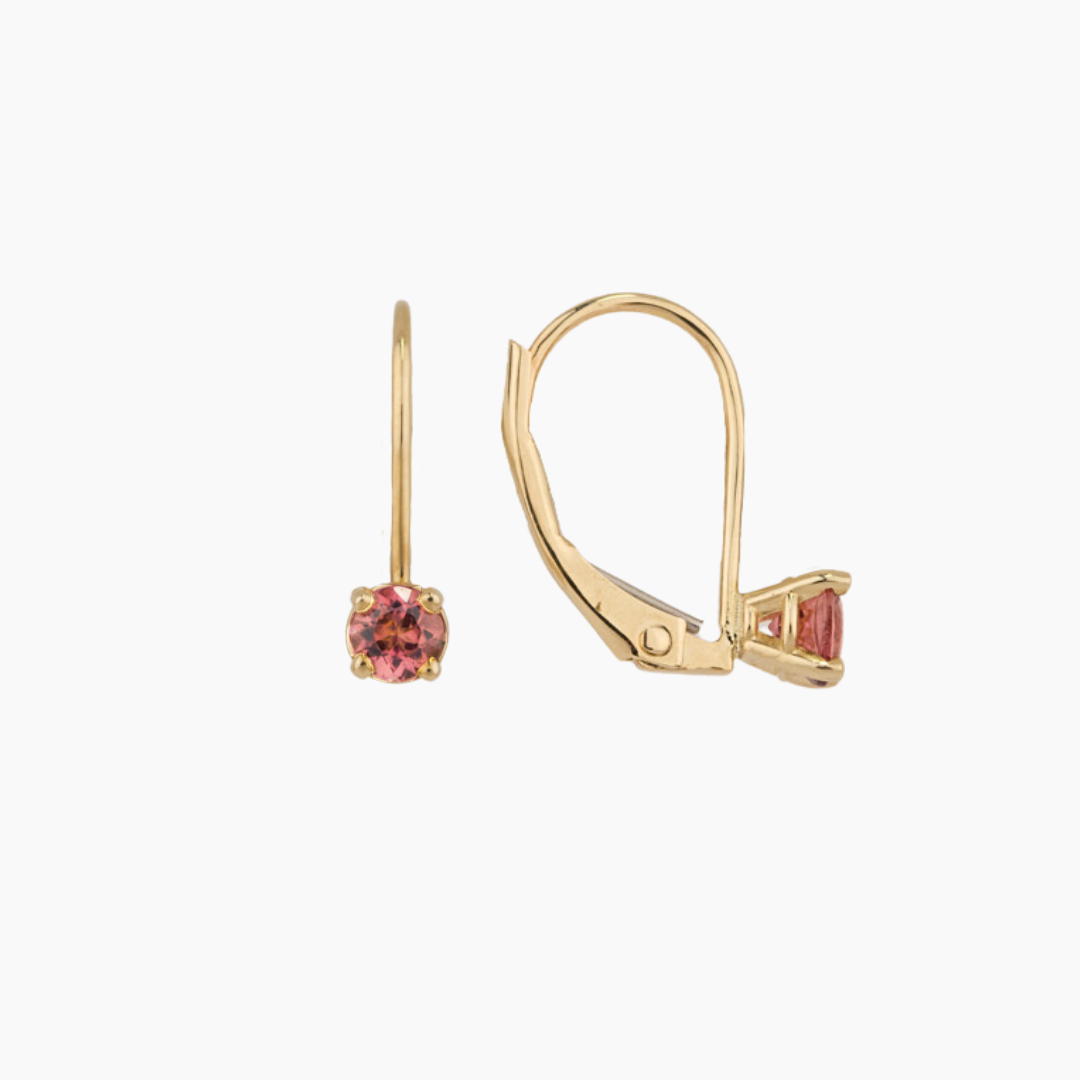 Pink Tourmaline Drop Earrings