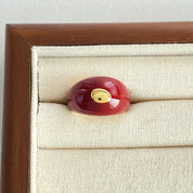 Enamel Red Vintage Ring