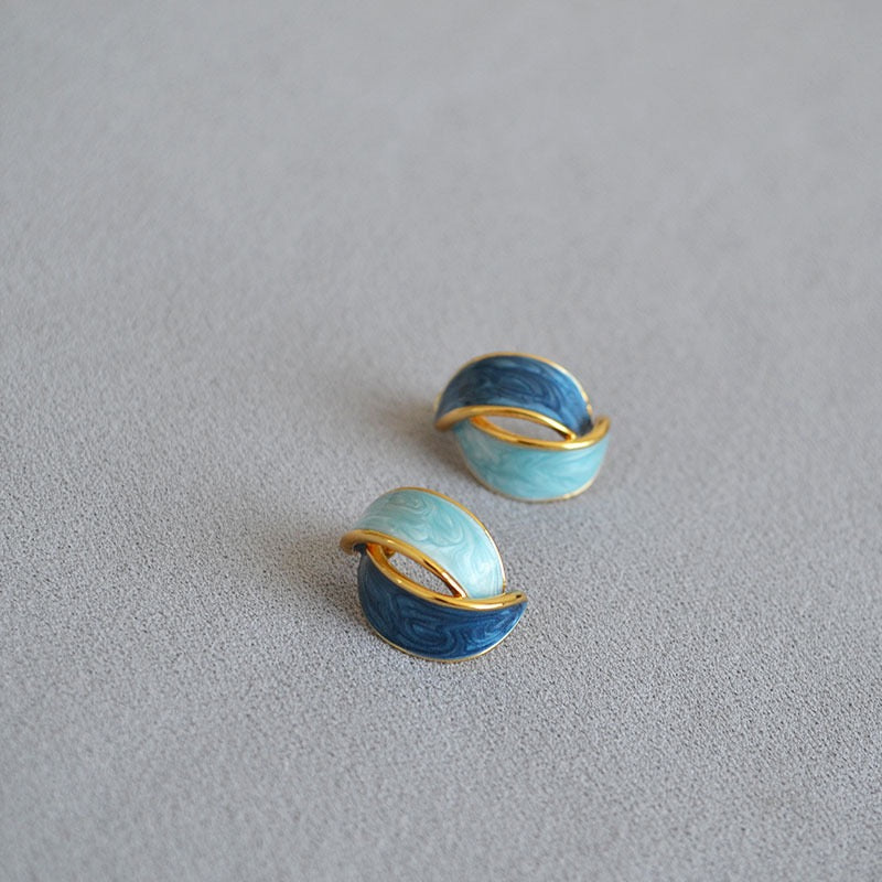 Morandi-tone Ear Studs Earrings