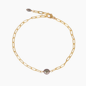 Tahitian Keshi Pearl Paperclip Bracelet