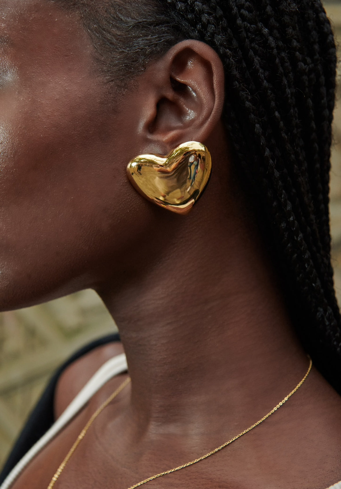 THE OKAN EARRINGS- HEART SHAPE